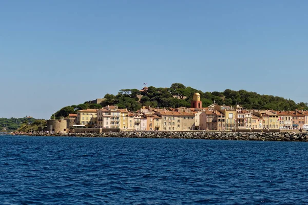 Vista Saint Tropez Desde Mar Costa Azul Francia —  Fotos de Stock