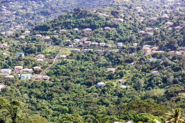 George Grenada Indie Zachodnie Kreolskie Domy Wsi — Zdjęcie stockowe
