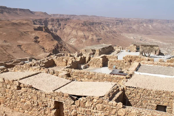 Ruiny Fortyfikacji Masada Izrael — Zdjęcie stockowe