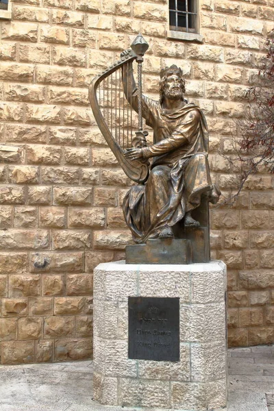 King David Statue Jerusalem Israel — Stock Photo, Image