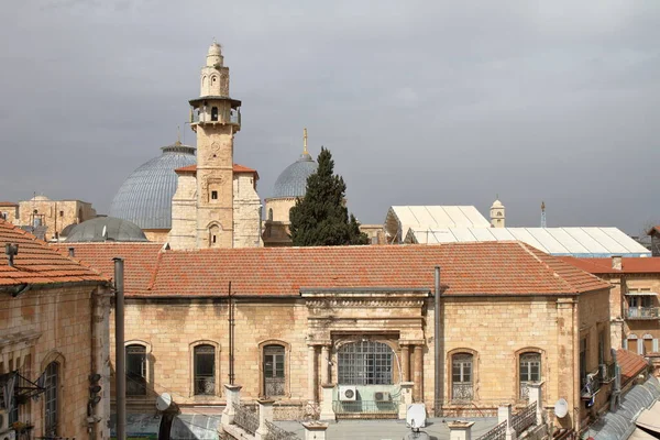 Omar Minaret Jerusalén Israel — Foto de Stock