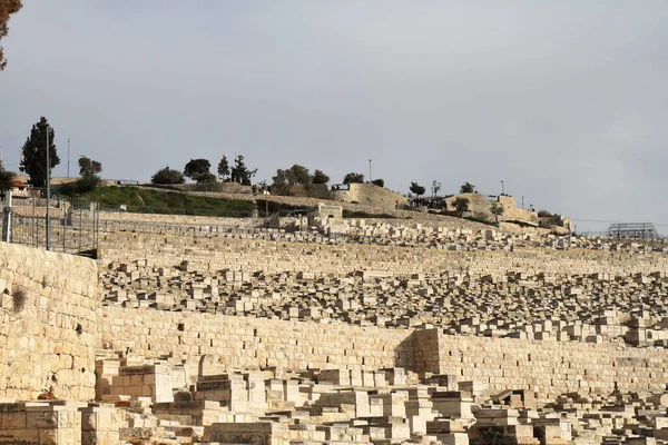 Cementerio Judío Monte Los Olivos Jerusalén Israel — Foto de Stock