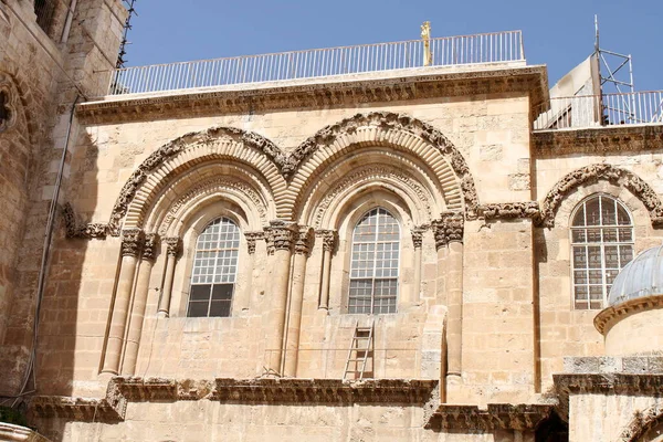 Escalera Inamovible Iglesia Del Santo Sepulcro Jerusalén Israel — Foto de Stock