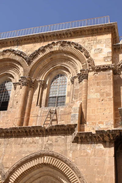Недвижимая Лестница Храм Гроба Господня Иерусалим Израиль — стоковое фото