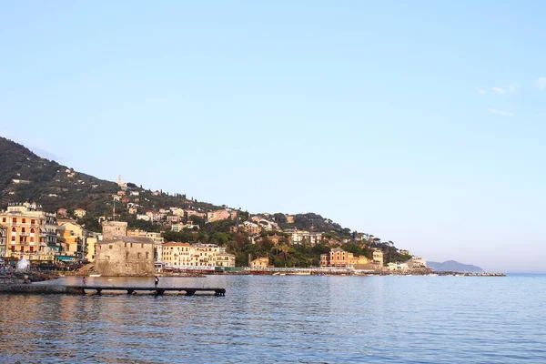 Denizde Rapallo Şehri Talya — Stok fotoğraf