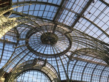 Grand Palais 'in cam çatısı - Paris, Fransa