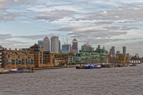 Skyline Des Canary Wharf Business Center London Vereinigtes Königreich — Stockfoto