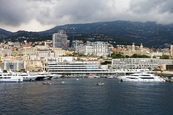 Monaco Kikötő Vihar Alatt — Stock Fotó
