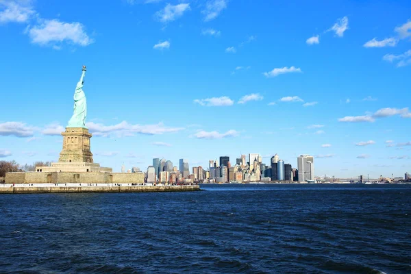 Liberty Watching Manhattan Nova Iorque Eua — Fotografia de Stock