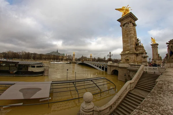 Ene 2018 París Francia Inundaciones Del Sena Desbordamientos — Foto de Stock