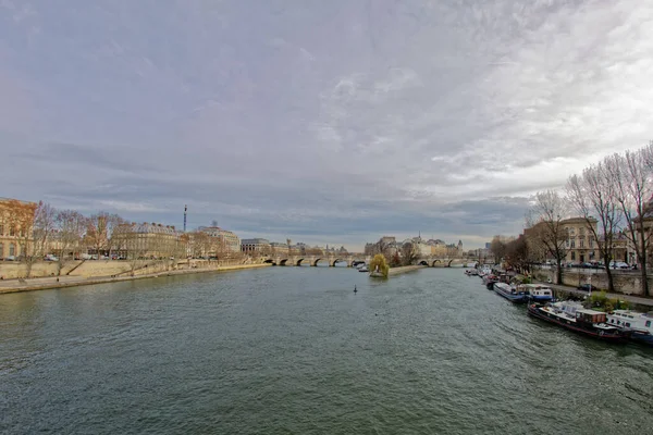 Vista Del Río Sena Ile Cite París Francia — Foto de Stock