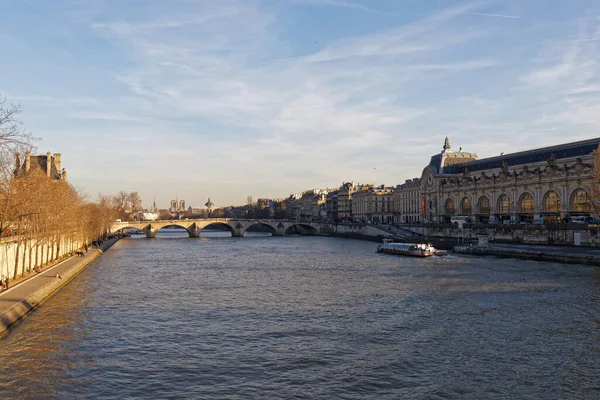 River Seine Musee Orsay Parigi Francia — Foto Stock