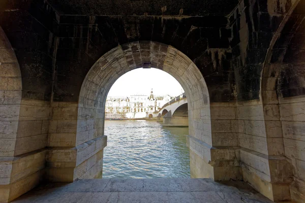 Arch Seine River Párizs Franciaország — Stock Fotó