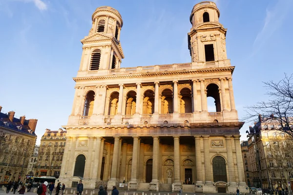 Церковь Сен Сюльпис Париж Франция — стоковое фото