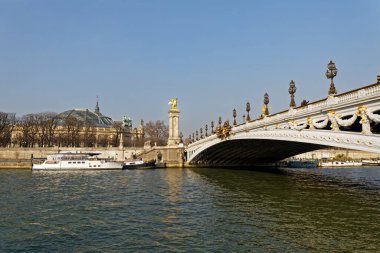 Paris, Fransa - Alexandre Köprüsü ve Grand Palais