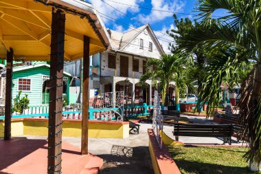 Saint Lucia, Batı Hint Adaları - Anse La Raye şehir merkezi