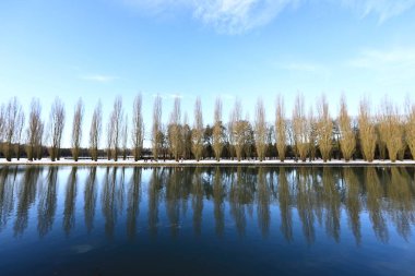 30 Ocak 2019 - PARIS - Fransa - Gabriel fırtınasından sonra Sceaux Park 'ta kar örtüsü