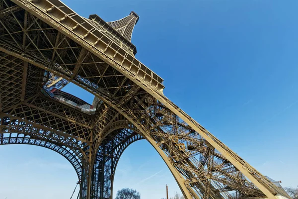 Paris Fransa Demirden Yapılmış Eyfel Kulesi — Stok fotoğraf