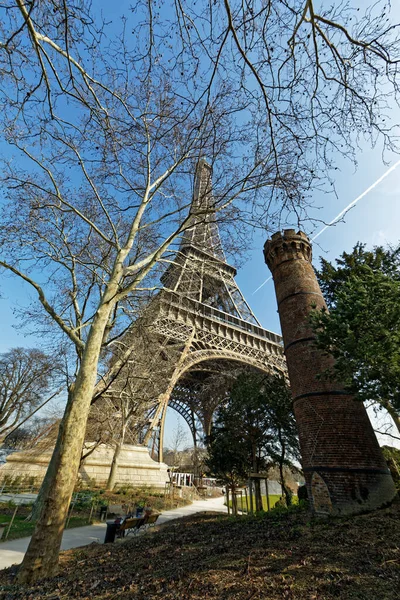 Paryż Francja Wieża Eiffla Żelaza — Zdjęcie stockowe