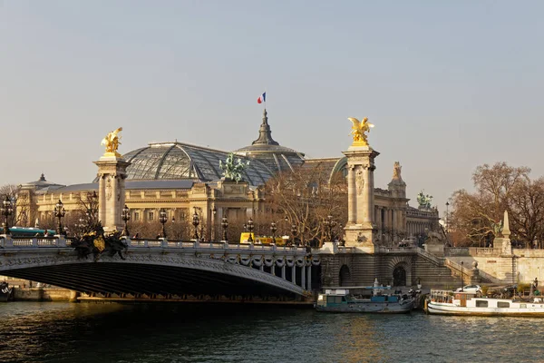 Parigi Francia Ponte Alexandre Iii Grand Palais — Foto Stock