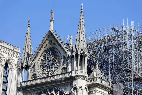 Abr 2019 París Francia Notre Dame Paris Después Del Incendio —  Fotos de Stock