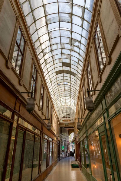 Apr 2019 Paris France Bourg Abbe Covered Arcade Passage Boursg — Stock Photo, Image