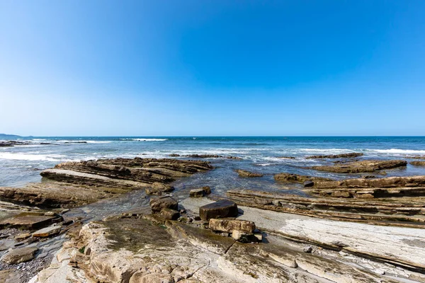 Urrugne Baskien Frankrike Den Baskiska Corniche Med Sina Anmärkningsvärda Geologiska — Stockfoto