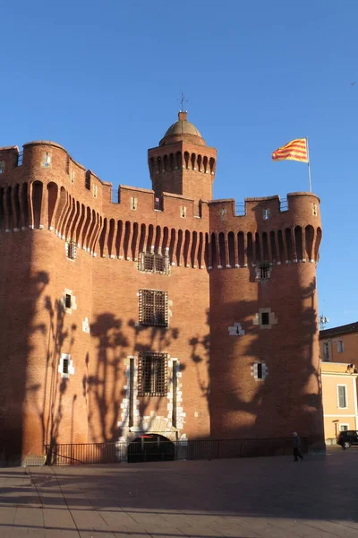 Castillet Perpignan Francia — Foto Stock