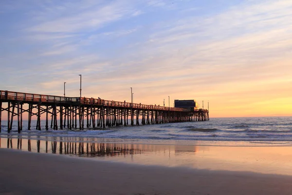Newport Beach Pier Sunset Usa — Stock Photo, Image