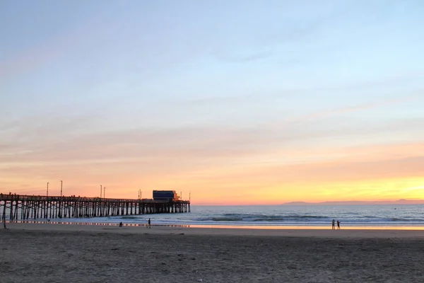 Newport Beach Pier Sunset Ηπα — Φωτογραφία Αρχείου