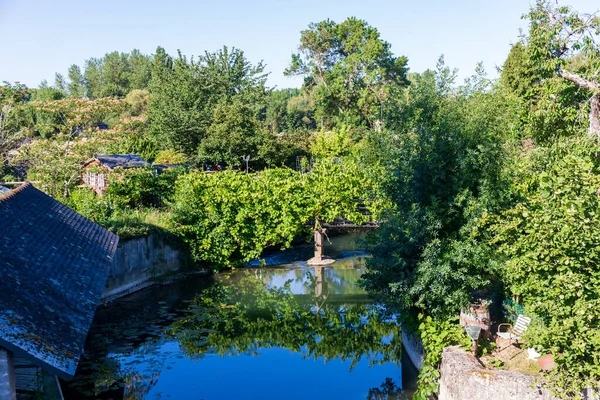 Village Vaas Sur Rivière Loir Sarthe France — Photo