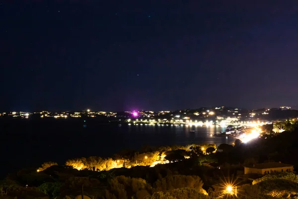 Sainte Maxime Var France Plage Nartelle Nuit — Photo