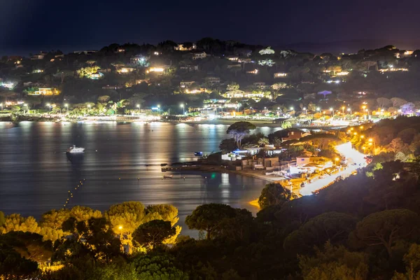 Sainte Maxime Var France Nartelle Beach Night — Stock Photo, Image