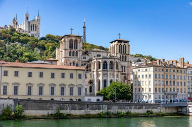 Fourviere ve Saint-Jean Baptiste Katedralleri, Lyon, Rhone, Fransa