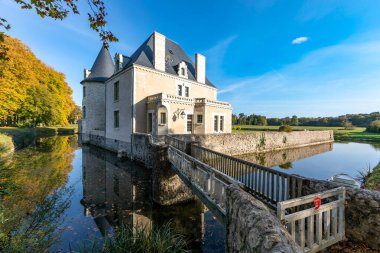Loire Valley kırsalındaki şato - Langeais yakınlarında - Fransa