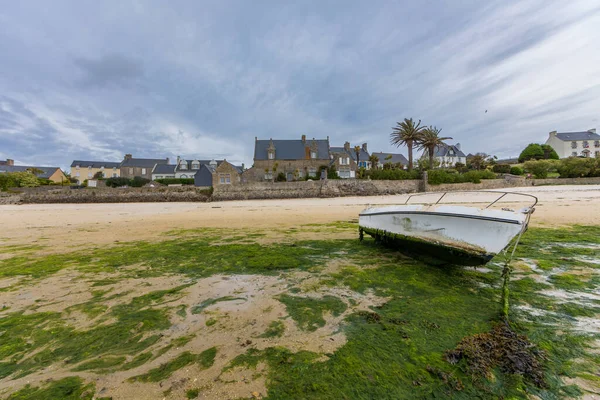 Starý Dům Pláži Ile Batz Roscoff Finistere Brittany Francie — Stock fotografie