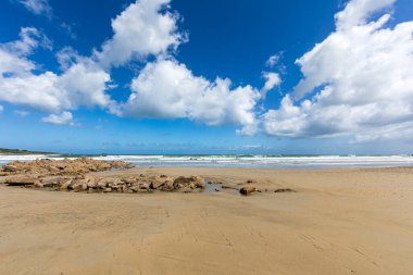 Plougasnou Plajı, Finistere, Brittany, Fransa