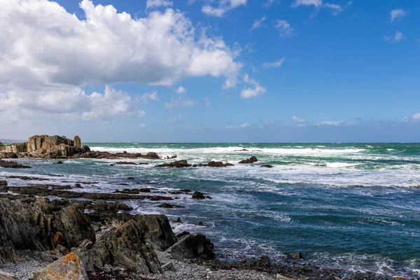 Turbulent Hav Pointe Sehar Tredrez Locquemeau Cotes Armor Bretagne Frankrike — Stockfoto