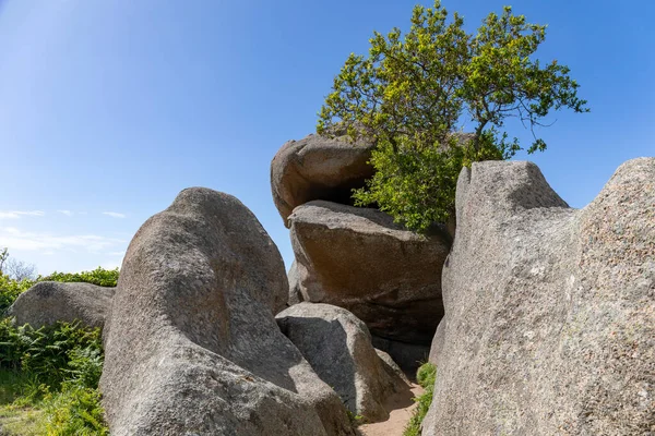 Pedras Ploumanach Cotes Armor Brittany Francia — Fotografia de Stock