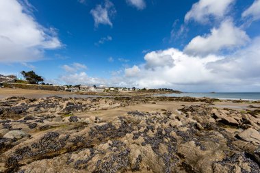 Saint-Quay-Portrieux Plajı, Cotes d 'Armor, Brittany, Fransa