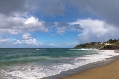 Saint-Quay-Portrieux Plajı, Cotes d 'Armor, Brittany, Fransa
