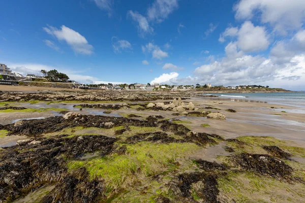 Playa Saint Quay Portrieux Costa Armadura Bretaña Francia —  Fotos de Stock