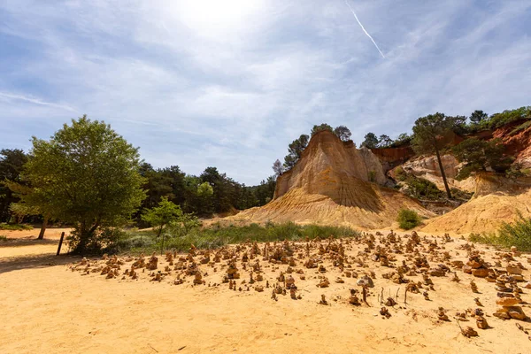 Provençal Colorado Pedreira Ochre Lustrel Luberon Provence Sul França — Fotografia de Stock