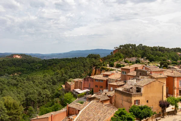 Fransa Nın Güneyindeki Luberon Provence Deki Roussillon Köyü — Stok fotoğraf