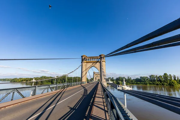 Ponte Langeais Sul Fiume Loira Valle Della Loira Francia — Foto Stock