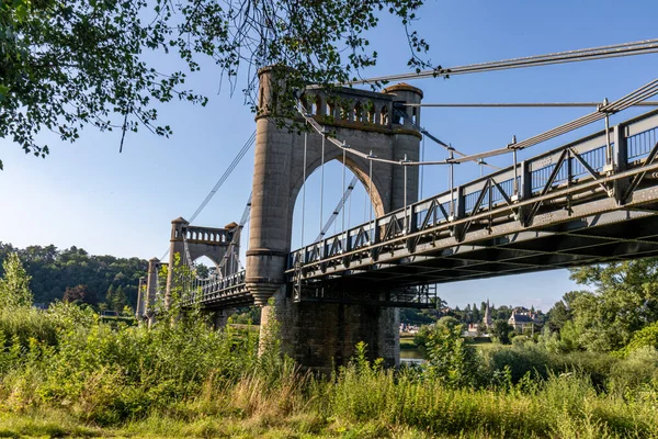 Ponte Langeais Sul Fiume Loira Valle Della Loira Francia — Foto Stock