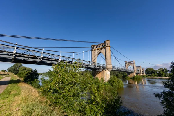 Langeais Most Přes Řeku Loire Loire Valley Francie — Stock fotografie