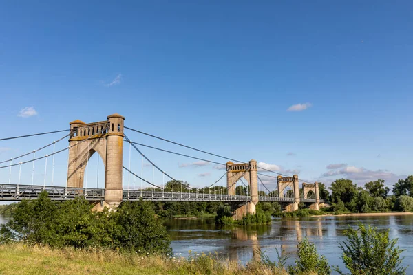 Ponte Langeais Sul Fiume Loira Valle Della Loira Francia — Foto Stock