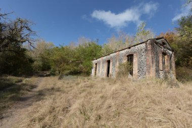 Les Trois-Ilets, Martinik FWI, Fort d 'Alet harabeleri.