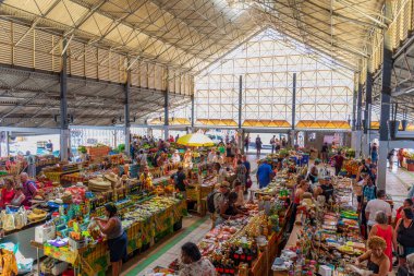 Fort-de-France pazarı kapsıyordu, Martinik FWI.